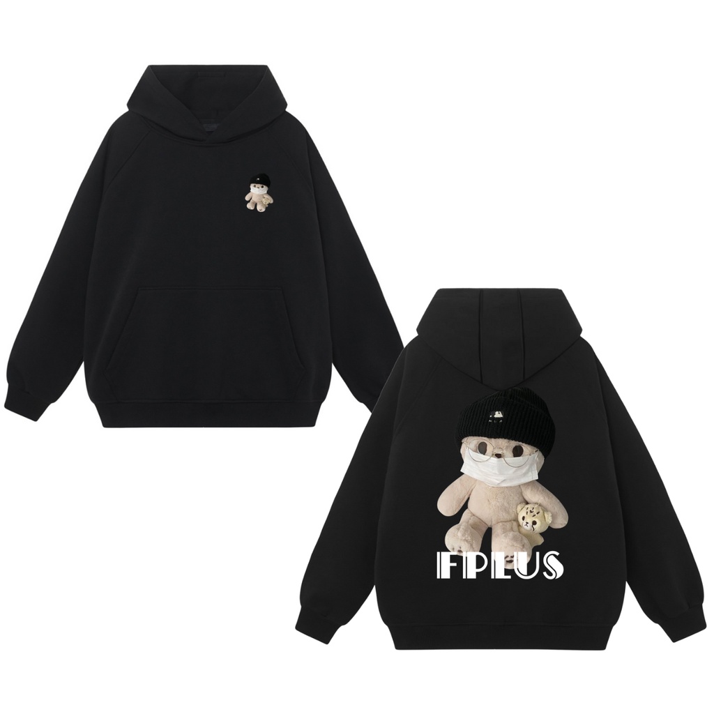 Áo Hoodie Unisex Nam Nữ H32 form rộng nỉ bông mũ 2 lớp FPLUS