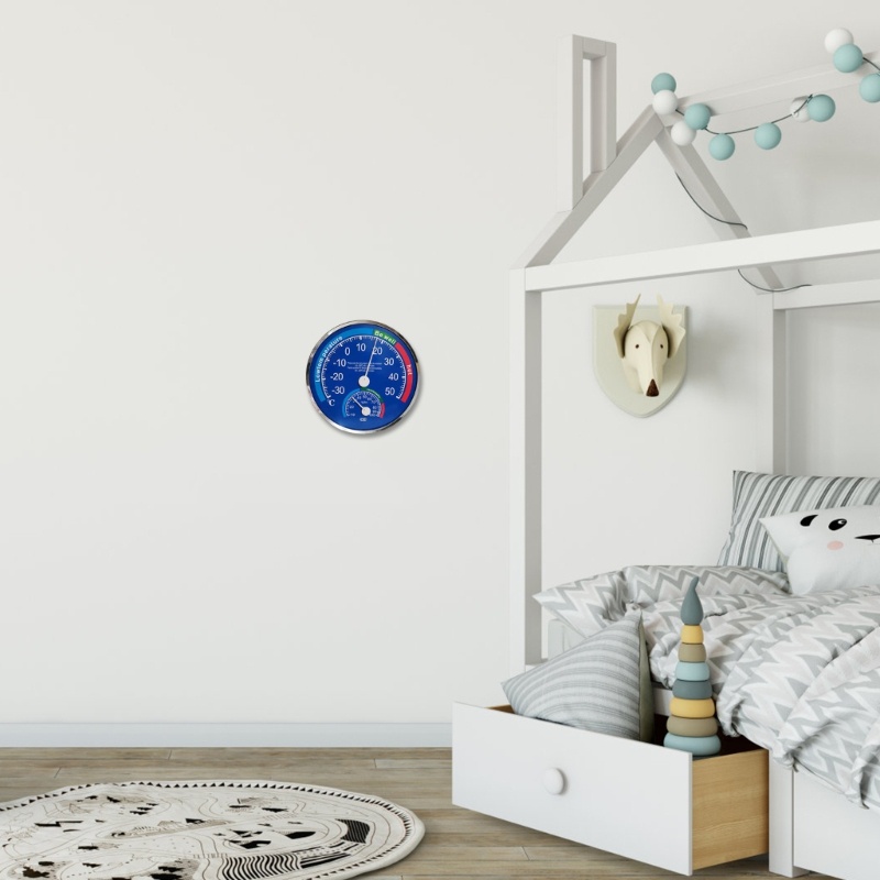 Máy Đo Nhiệt Độ Và Độ Ẩm Gắn Tường Tiện Dụng Cho Phòng Của Bé