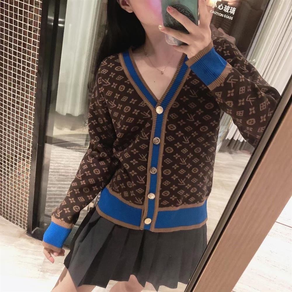 Hàng Có Sẵn!Lv!Áo Khoác Cardigan Dáng Rộng Thiết Kế Mới Năng Động Thời Trang Dành Cho Cặ