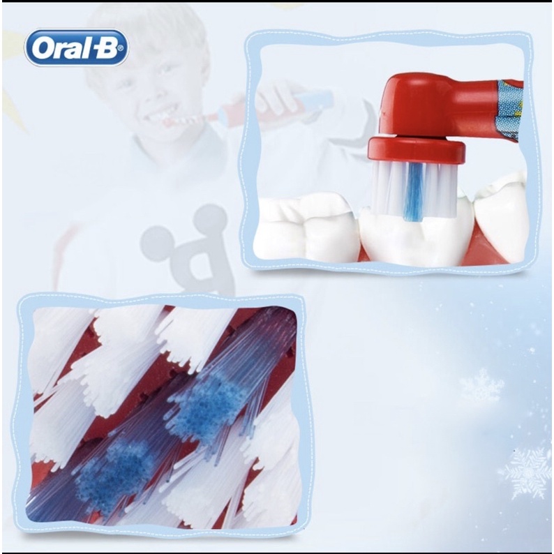 Đầu bàn chải đánh răng trẻ em Oral B chính hãng (1 đầu lẻ tách set, set 4 đầu bàn chải)