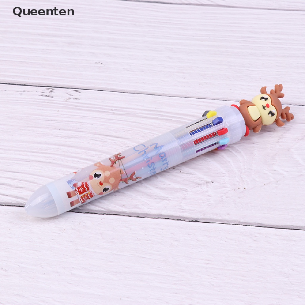 1 Bút Bi 10 Màu 6 Họa Tiết Giáng Sinh