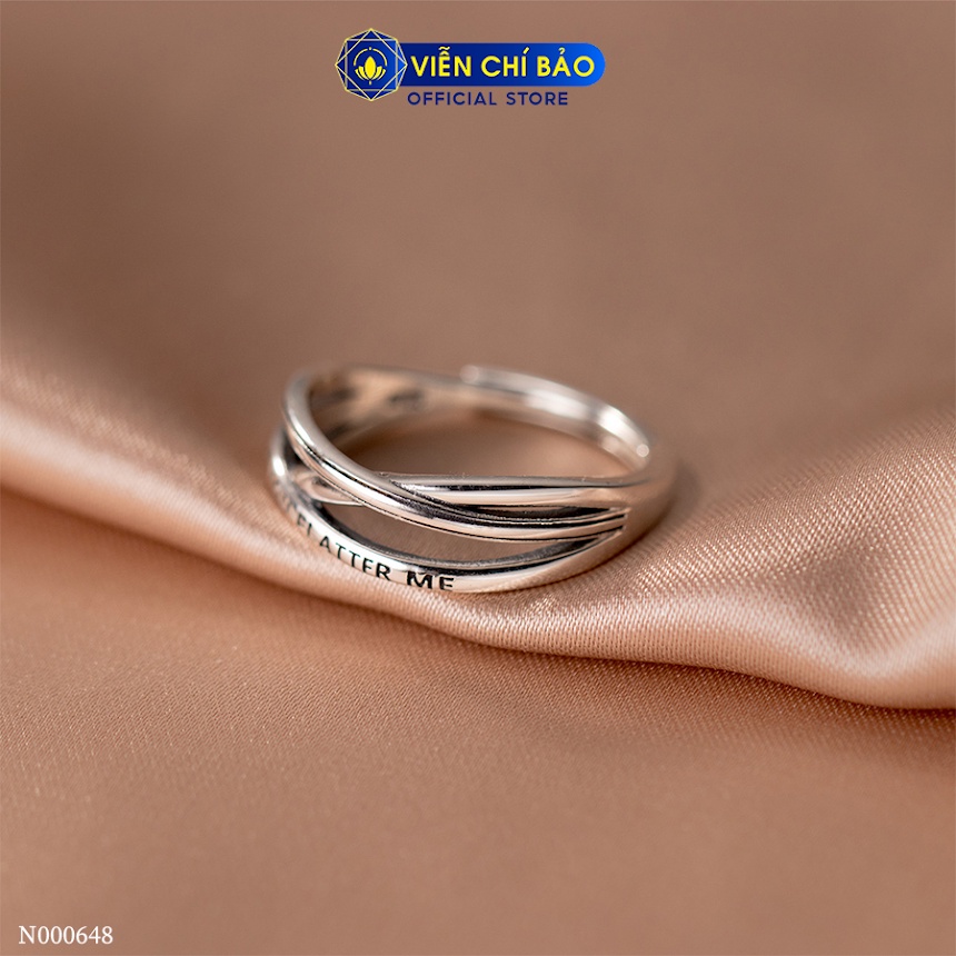 Nhẫn bạc nữ i love u flatter me chất liệu bạc Thái 925 thời trang phụ kiện trang sức nữ Viễn Chí Bảo N000648