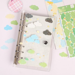 Sticker hình đám mây lấp lánh