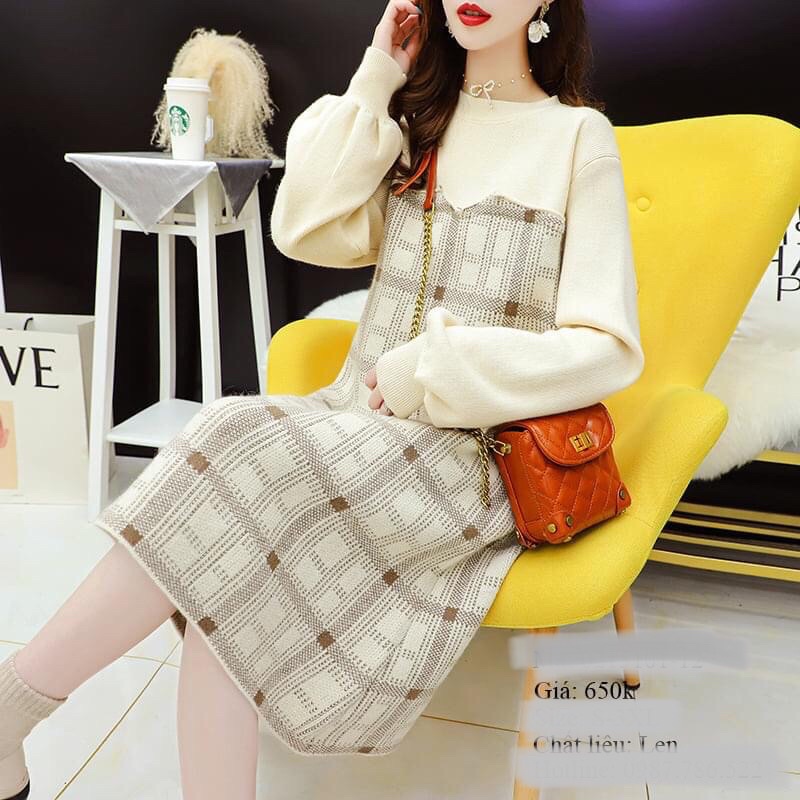 Đầm len Quảng châu loại 1 shop sale