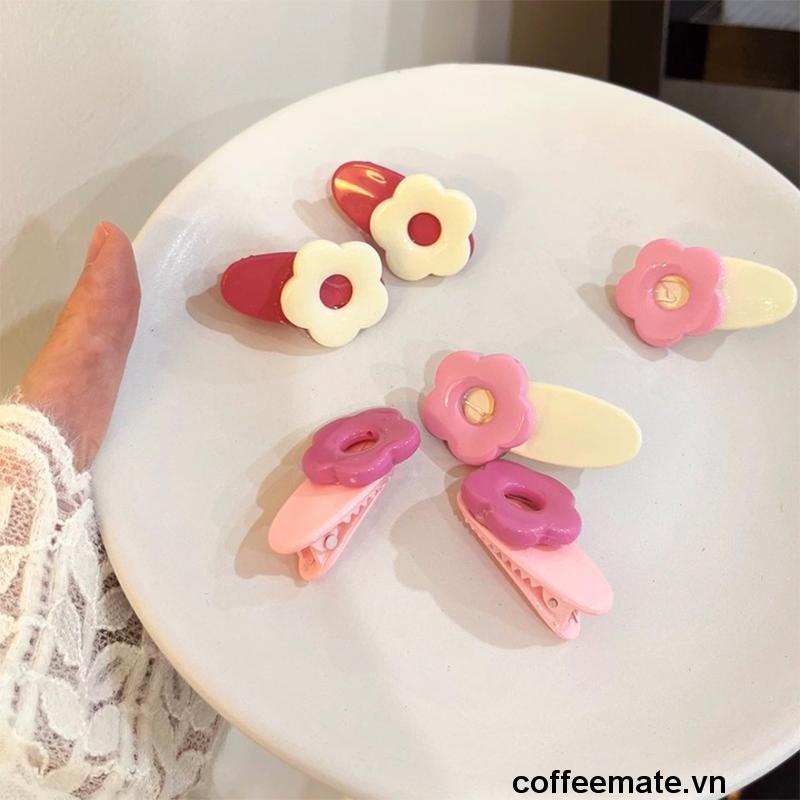 【coffeemate】⚡Kẹp Tóc Hình Hoa Màu Macaron Xinh Xắn Thời Trang 2023