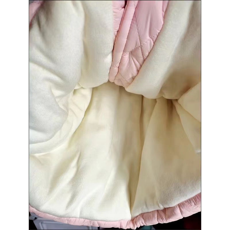 Áo Khoác Đệm Cotton Lót Lông Cừu Dày Dặn Phong Cách Hàn Quốc Thời Trang Mùa Đông Mới Cho Bé Gái