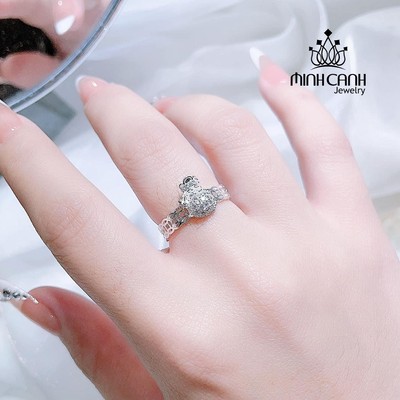 Nhẫn Bạc Nữ Kim Tiền Túi Tiền Tài Lộc May Mắn - Minh Canh Jewelry