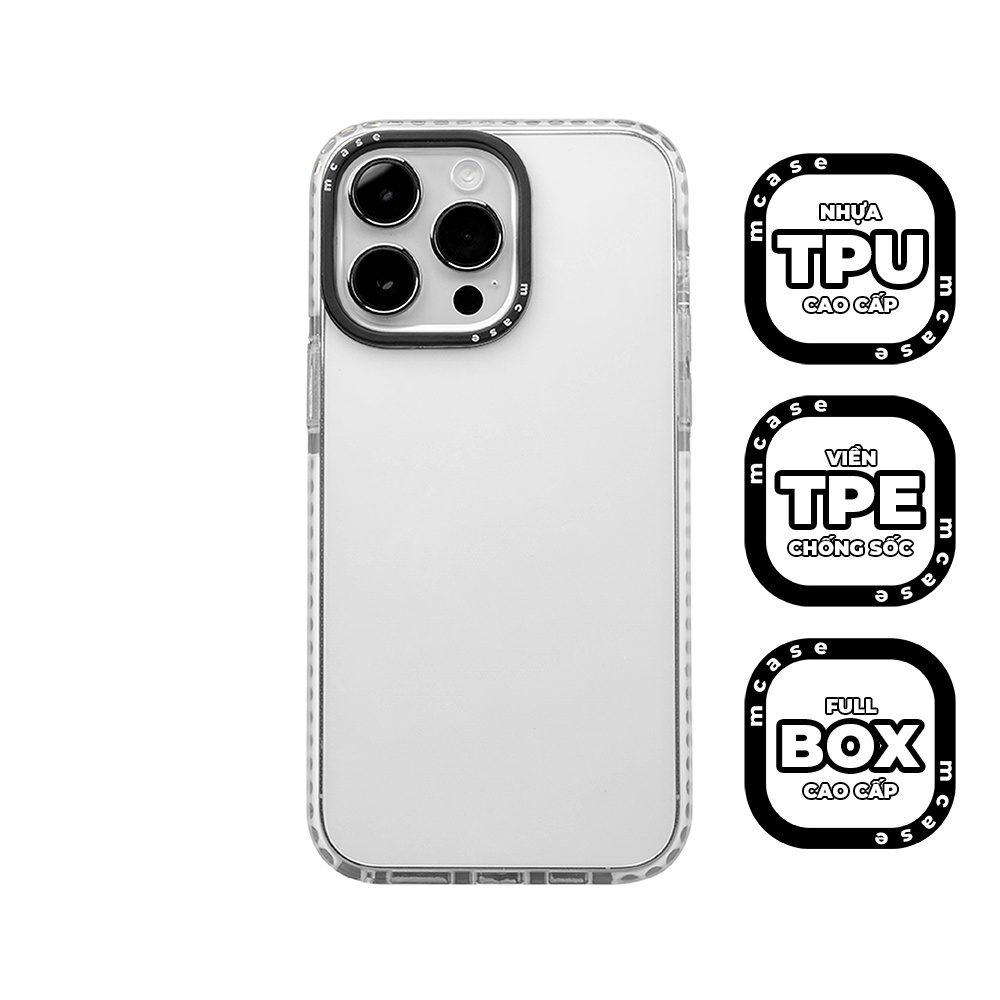 Ốp lưng iPhone chống sốc MCASE Trắng 11 / 11 Pro Max / 12 / 12 Pro Max / 13 / 13 Pro Max / 14 / 14 Pro Max