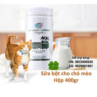 Sữa cho chó mèo nhập khẩu Hộp 400gr Sữa bột dành cho thú cưng sơ sinh và mới ốm dậy (BioMlk)