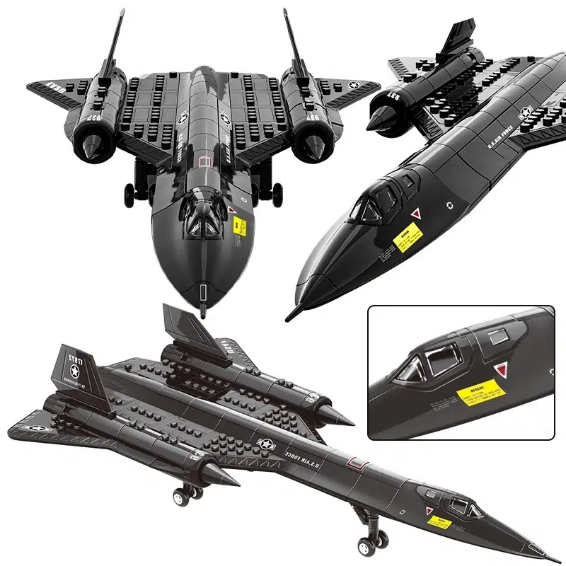 SR-71 Mô Hình Lắp Ráp Cảnh Sát Đặc Nhiệm Thành Phố Mô Hình Máy Bay Chiến Đấu Mô Hình Lắp Ráp Quân Sự Cho Bé