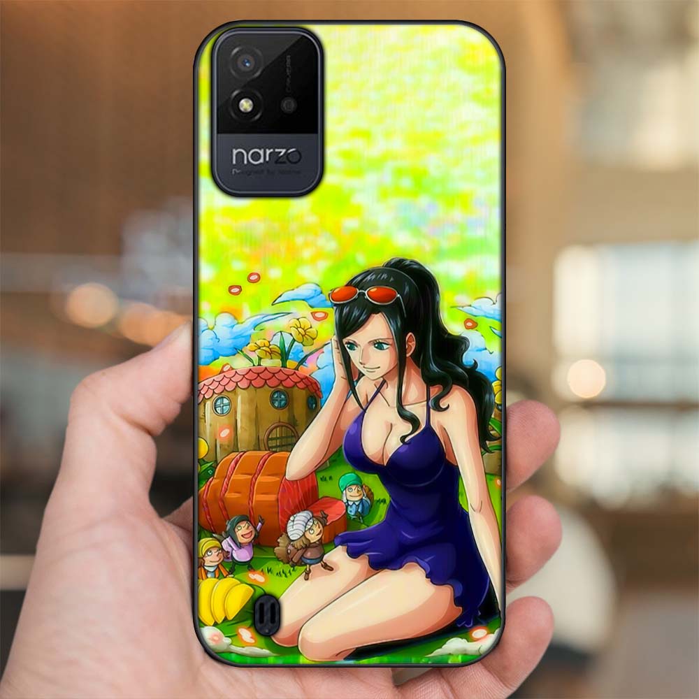 Ốp lưng Realme Narzo 50i viền đen in hình Nico Robin One Piece Đảo Hải Tặc