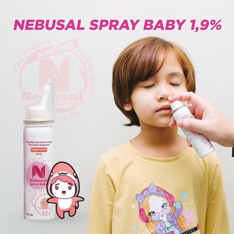 Nebusal Spray Baby1,9 % - Dung dịch xịt mũi ưu trương