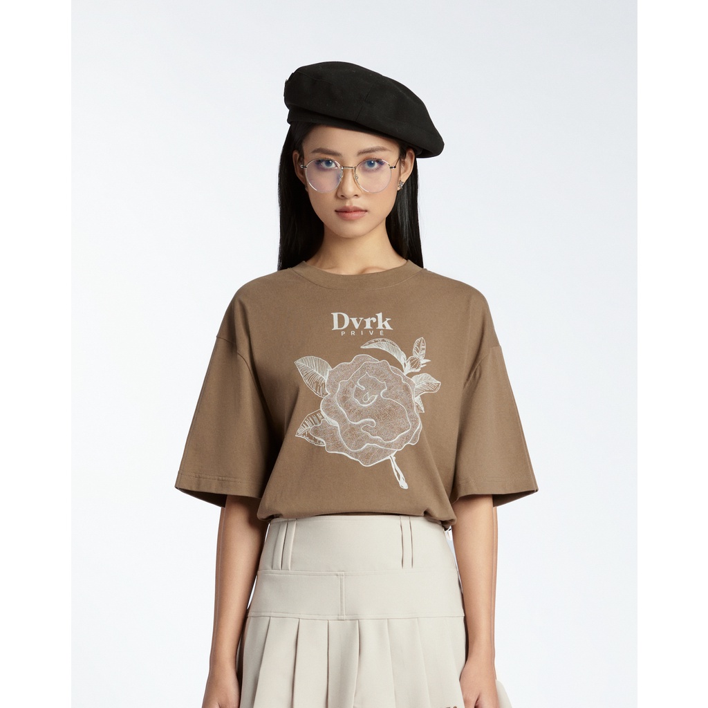 DVRK - Áo thun ngắn tay cổ tròn Privé Gardenia Dotted Logo Tee -DVRK-23SS