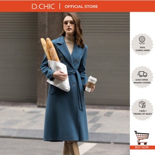 Áo khoác dạ handmade cổ 2 ve nhọn 6 cúc eo thắt đai d.chic ms: 970220