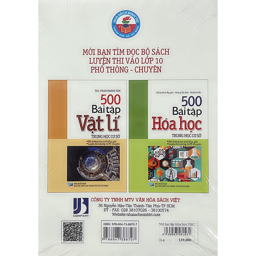 Sách - 500 bài tập Hóa Học Trung học cơ sở