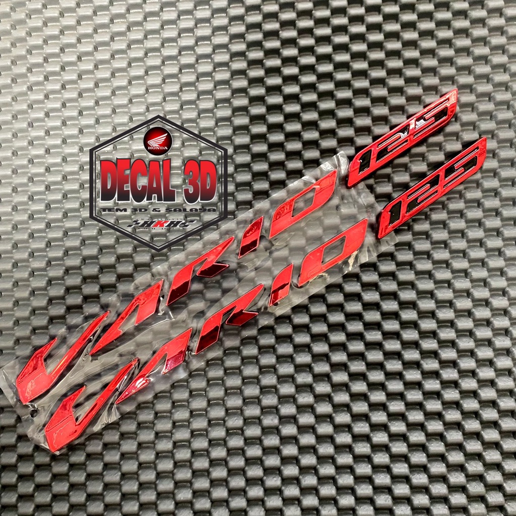 Tem vario 125 2020 --> 2022 màu đỏ hàng loại 1 nhựa cứng dầy siêu đẹp