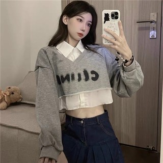 Sét áo sơ mi + áo croptop Celin