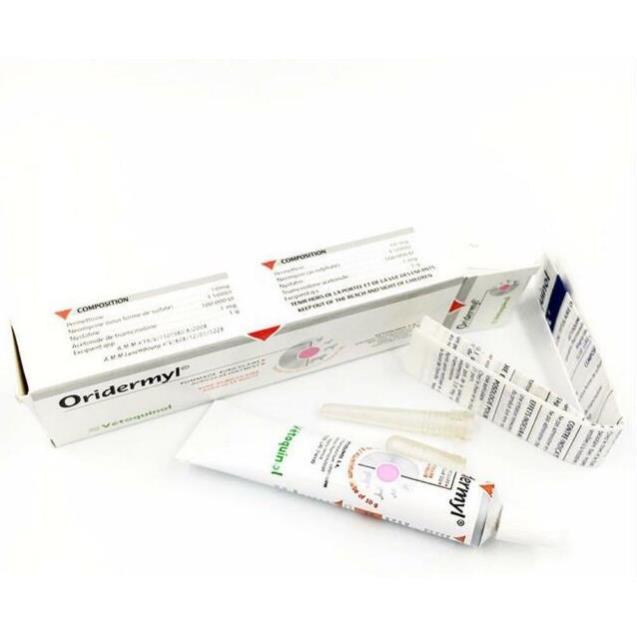 ORIDERMYL Dung dịch vệ sinh tai, viêm tai, hôi tai, rận tai cho chó mèo 10g