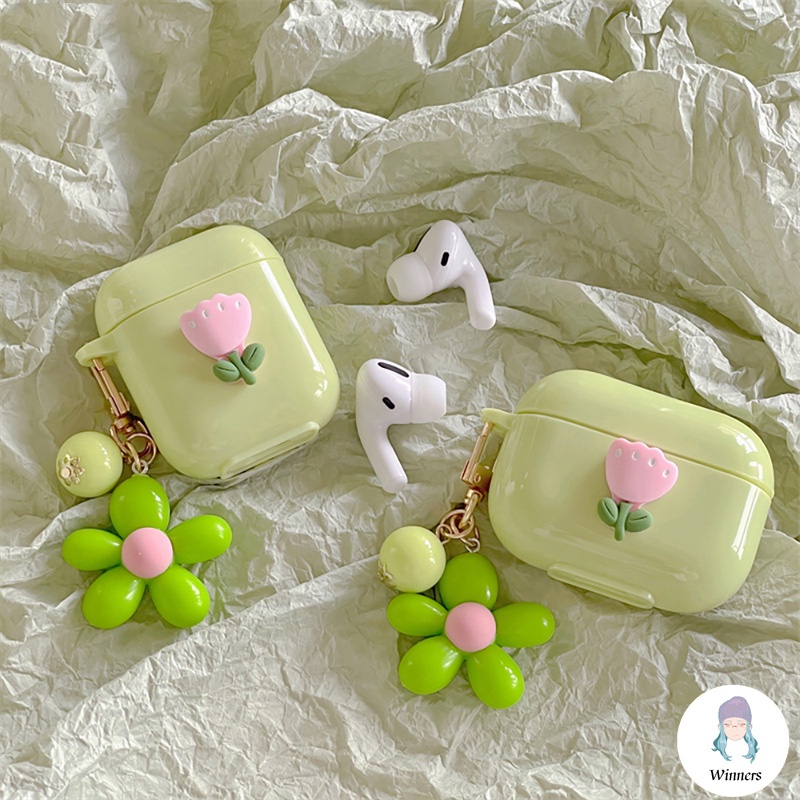 Vỏ Bảo Vệ Hộp Sạc Tai nghe không dây Airpods 1 / 2 / 3 / pro Hình Vòng Hoa Mềm Mịn