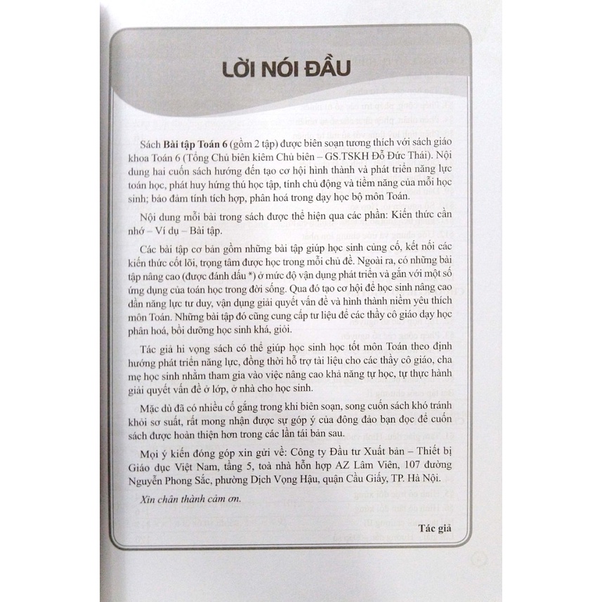 Sách - Bài tập Toán 6 - Cánh diều