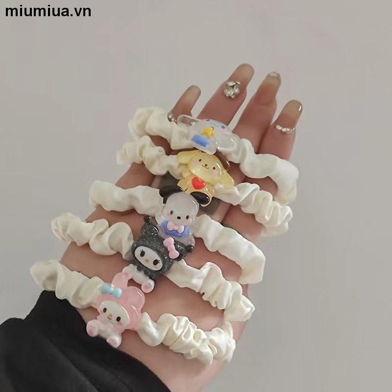 miumiuaSANRIO Dây Cột Tóc Trong Suốt Họa Tiết Melody Kulomi Dễ Thương Dành Cho Nữ