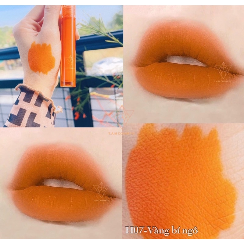 Top màu son trend velvet tint 상류층 T.A.M siêu kháng nước lâu trôi cho môi Khô