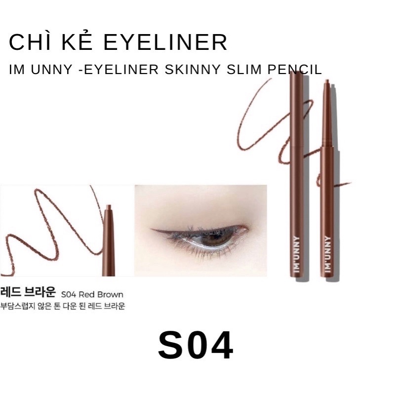 CHÌ KẺ MẮT CHỐNG TRÔI IM UNNY Skinny Fit Slim Pencil