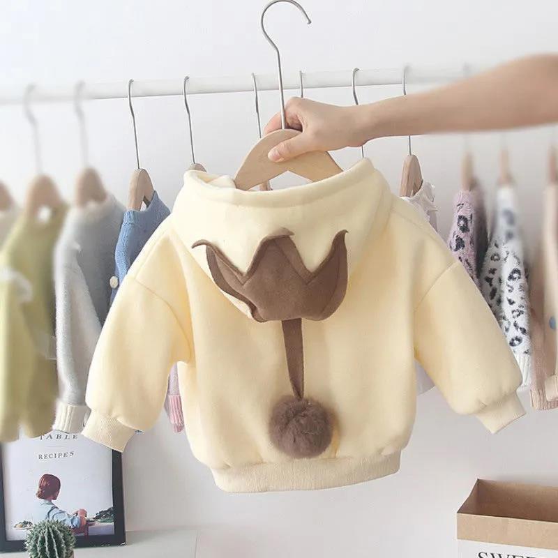 Áo nỉ bông hoodie dày ấm nhiều mẫu trẻ em 2022 Phong Cách Hàn Quốc Thời Trang Thu Đông Cho Bé