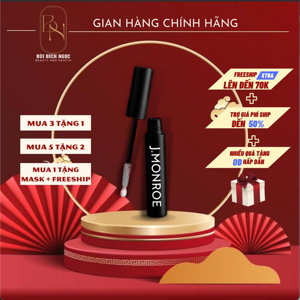 Tinh Chất Dưỡng Mi, Kích Mọc Mi Dài, Dày, Cong Vút Sau 14 Ngày, Ngăn Ngừa Rụng Mi, Không Gây Cảm Giác Cay Mắt J.Monroe