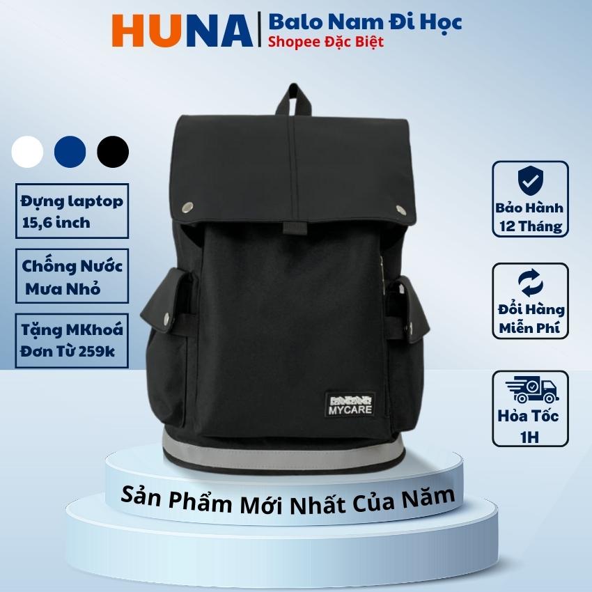 Balo Nam Đi Học HUNA Balo Vải Chống Nước thời trang trẻ trung năng động cao cấp nhiều ngắn đụng được máy tính BL02 | BigBuy360 - bigbuy360.vn