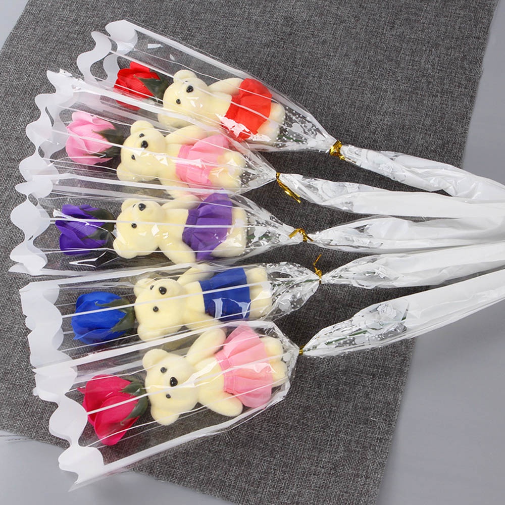 Set 1 / 5 Xà Phòng Hình Gấu Dễ Thương Làm Quà Tặng Valentine