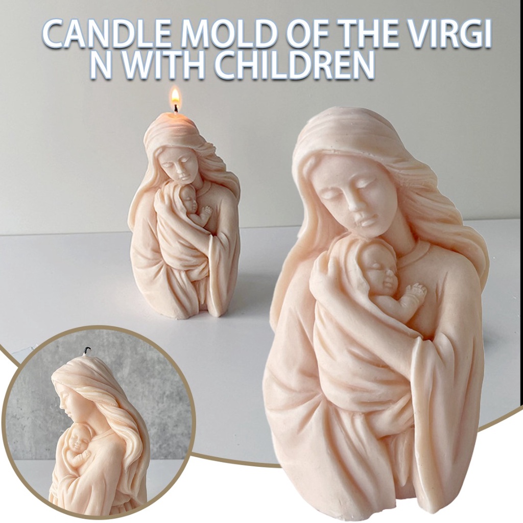Khuôn Làm Nến Bằng Silicone Hình Đức Mẹ Mary