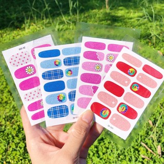 Dán móng tay, sticker dán móng dễ thương set 14 miếng