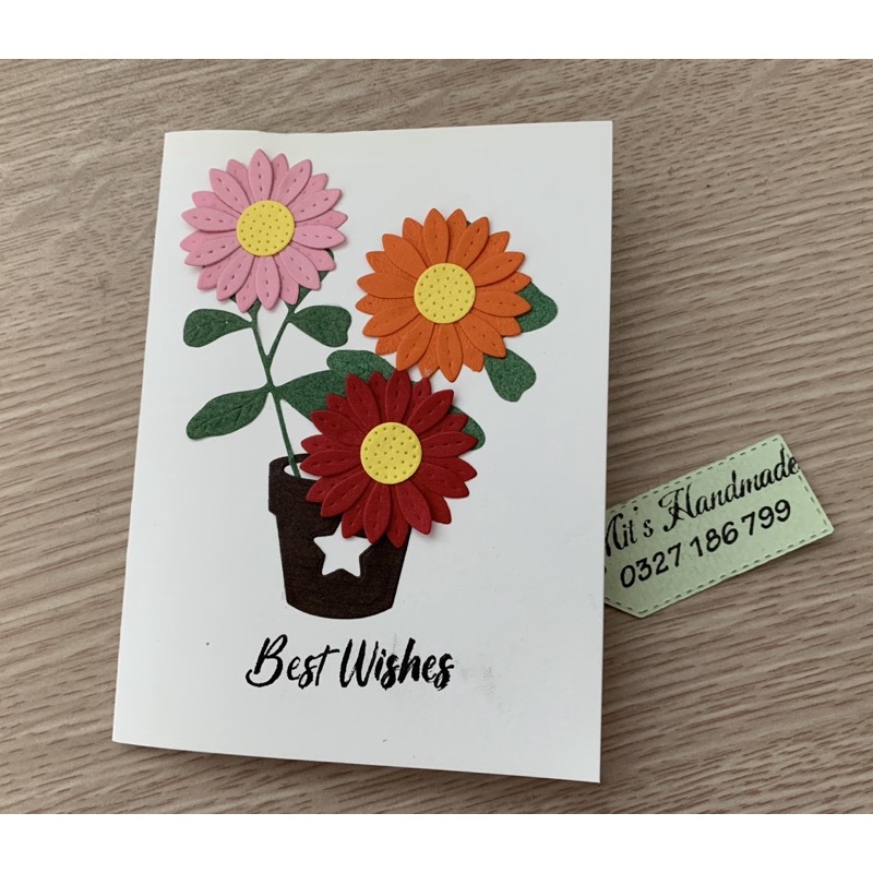 Set hoa trang trí thiệp