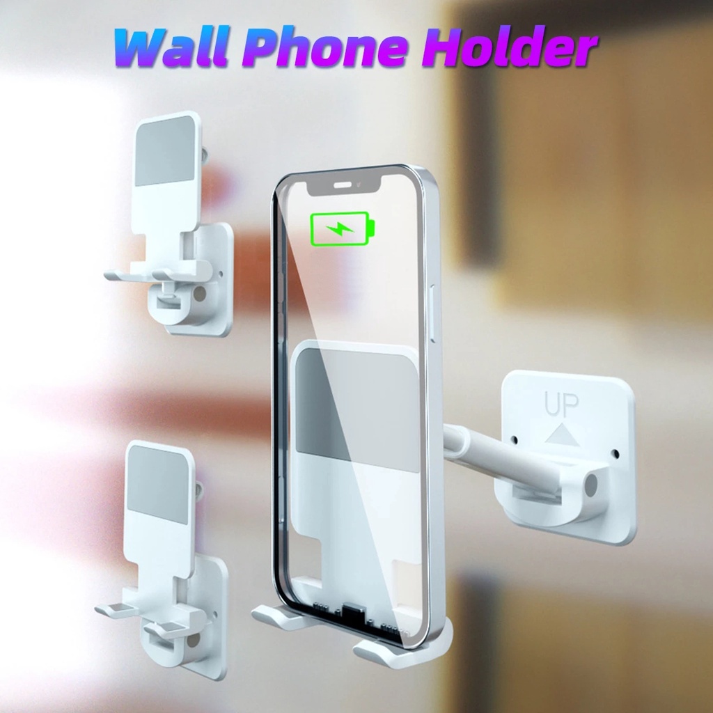 Giá Đỡ Điện Thoại Gắn Tường Chống Thấm Nước Có Thể Gập Lại Tiện Dụng