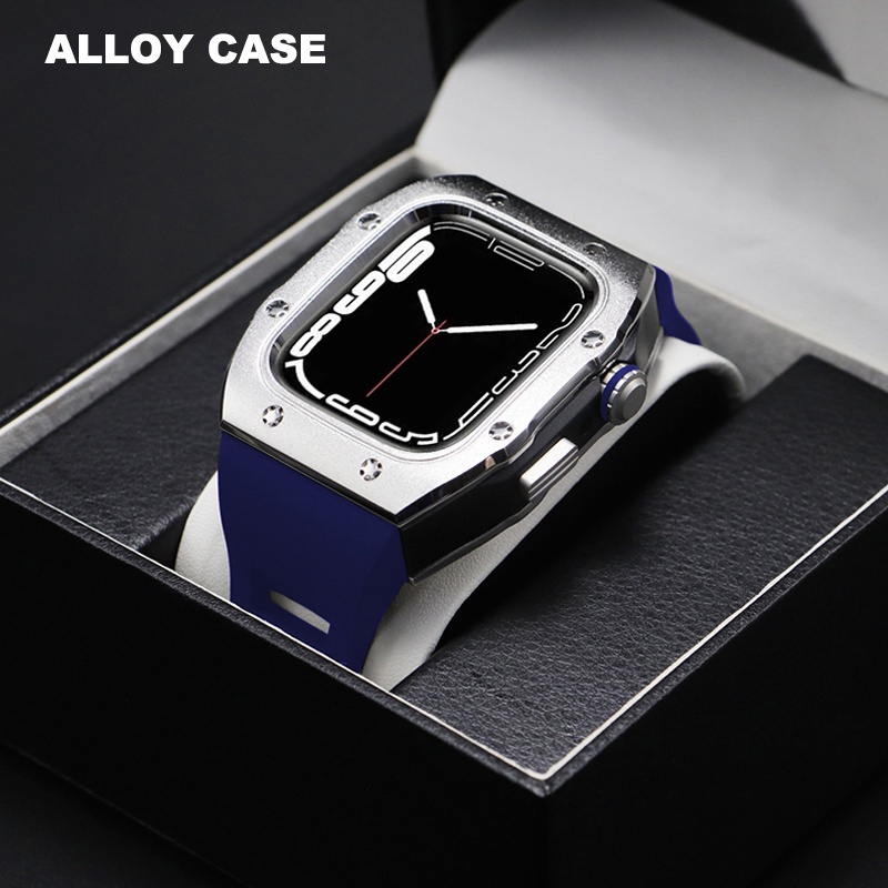 Dây Đeo Đồng Hồ Bằng Hợp Kim Sang Trọng Cho iWatch 8 7 6 5 4 3 44mm 45mm