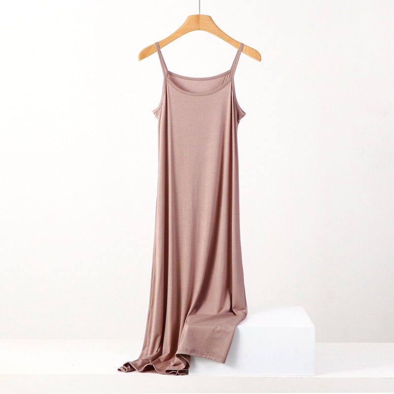 Đầm Ngủ Cotton Dáng Rộng Màu Trơn Thoải Mái Thời Trang Mùa Hè Cho Nữ