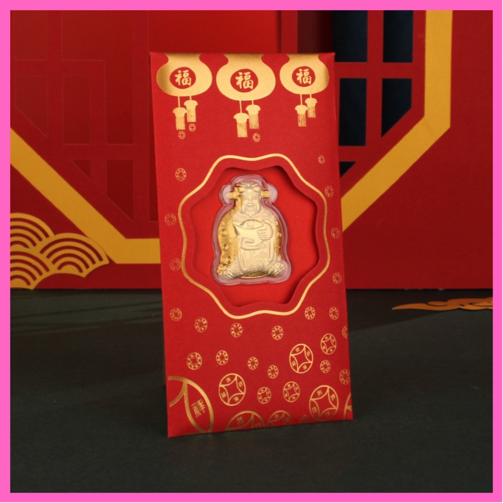 Lì xì thần tài đỏ mạ vàng may mắn tài lộc ngày vía thần tài, món quà ý nghĩa cho tết nguyên đán 2023 cực ý nghĩa
