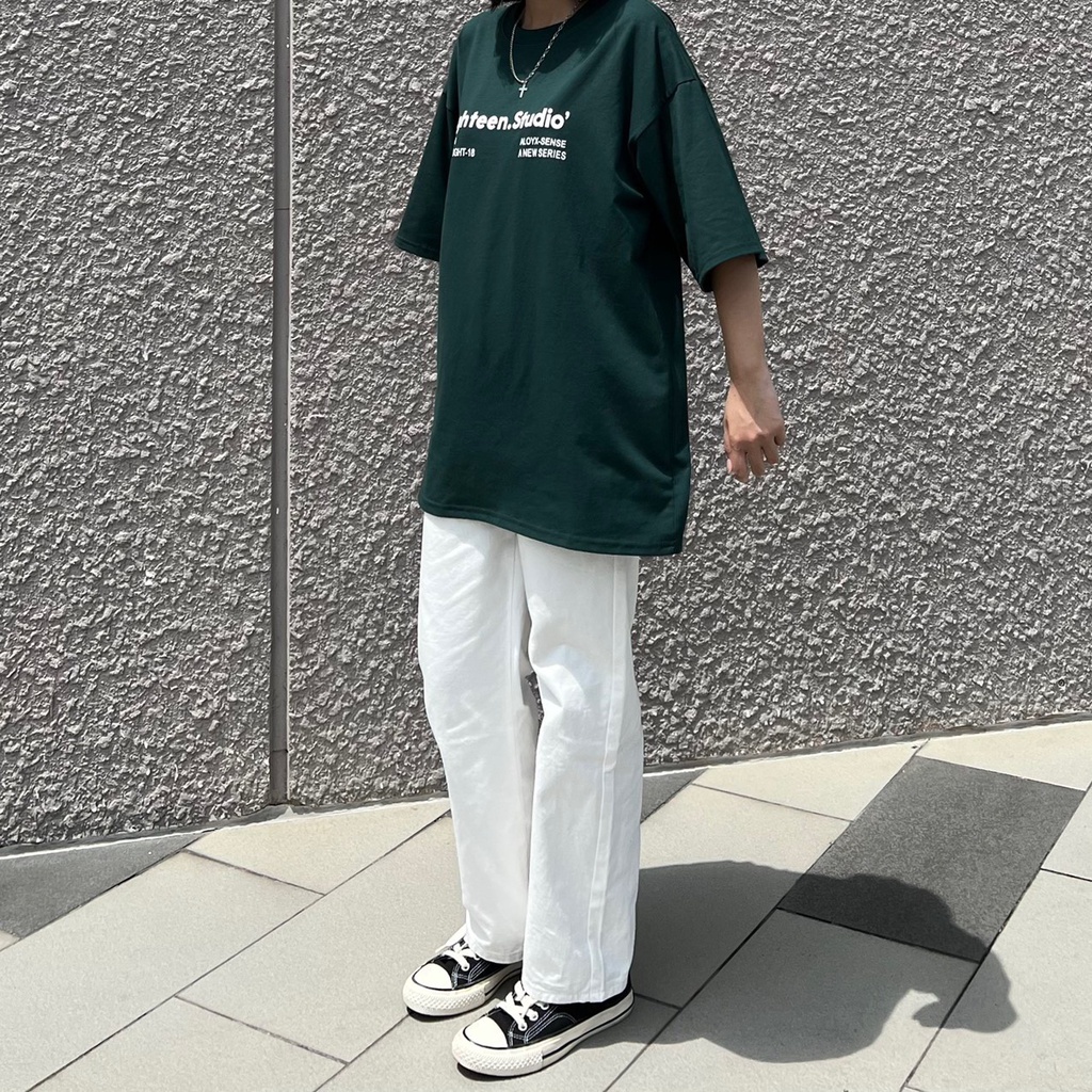 Áo thun nam nữ form rộng EIGHTEEN aothunnn,áo phông unisex tay lỡ basic mùa hè siêu cool