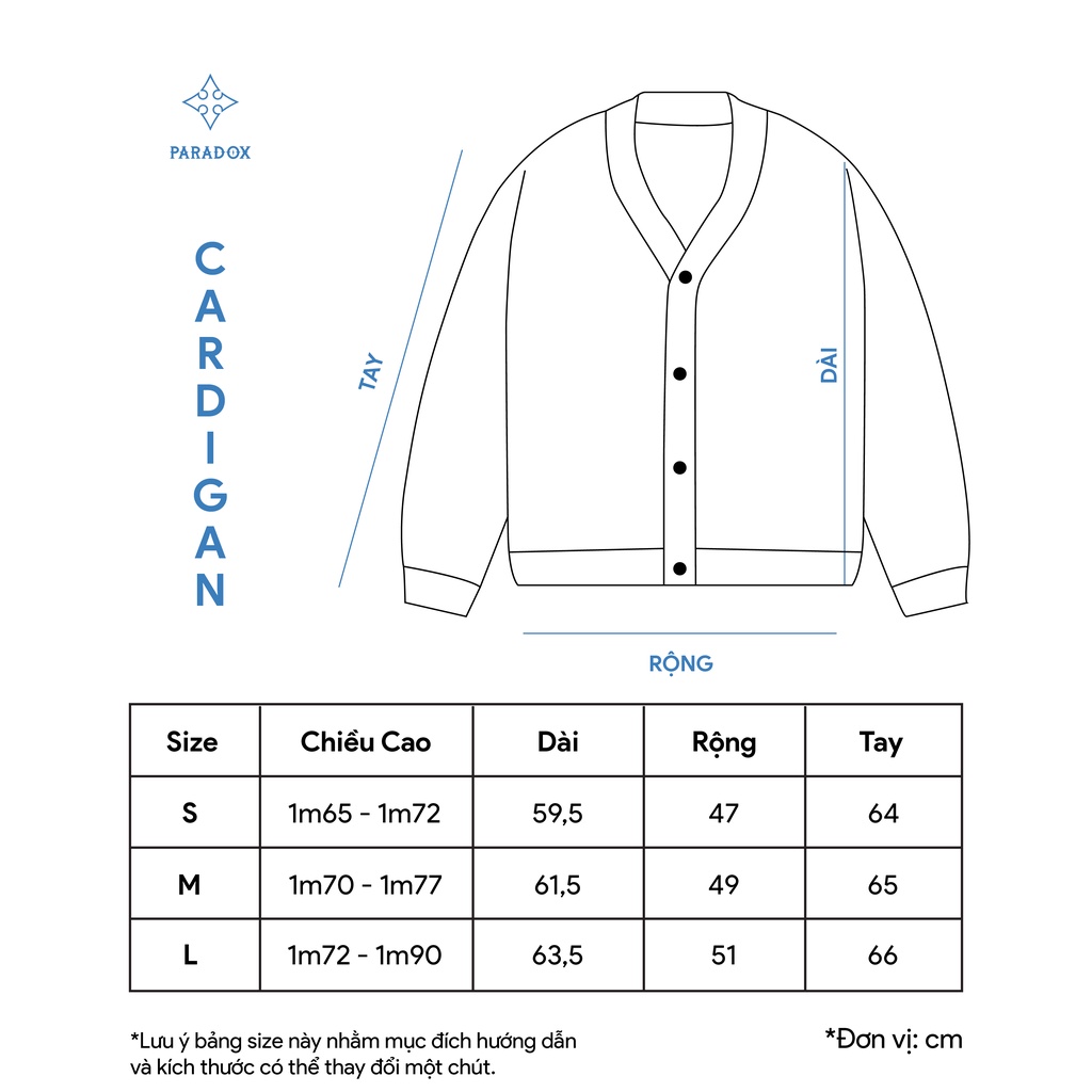 Áo khoác Cardigan Paradox SIGNATURE LOGO CARDIGAN