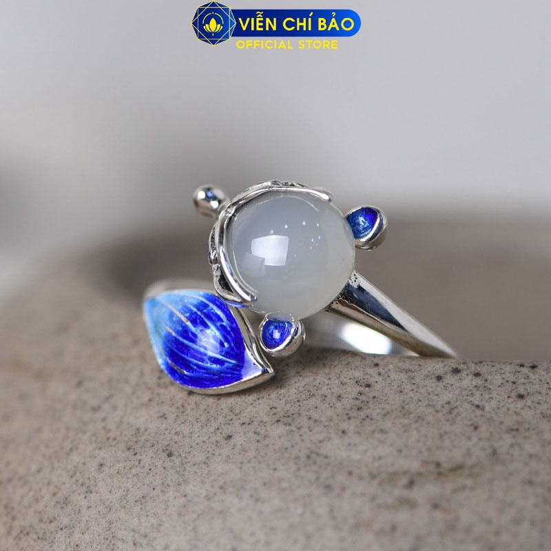 Nhẫn hồ ly ngọc chất liệu bạc Thái 925 thời trang phụ kiện trang sức Viễn Chí Bảo N000110