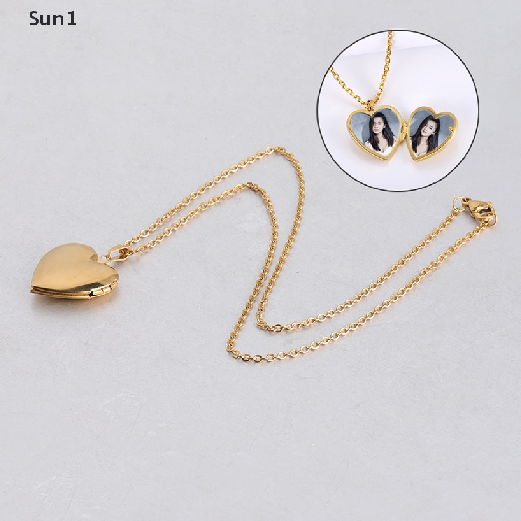 Sun1 > Vòng cổ Mặt Khung Ảnh Mở Hình Trái Tim Cho Nam Và Nữ well