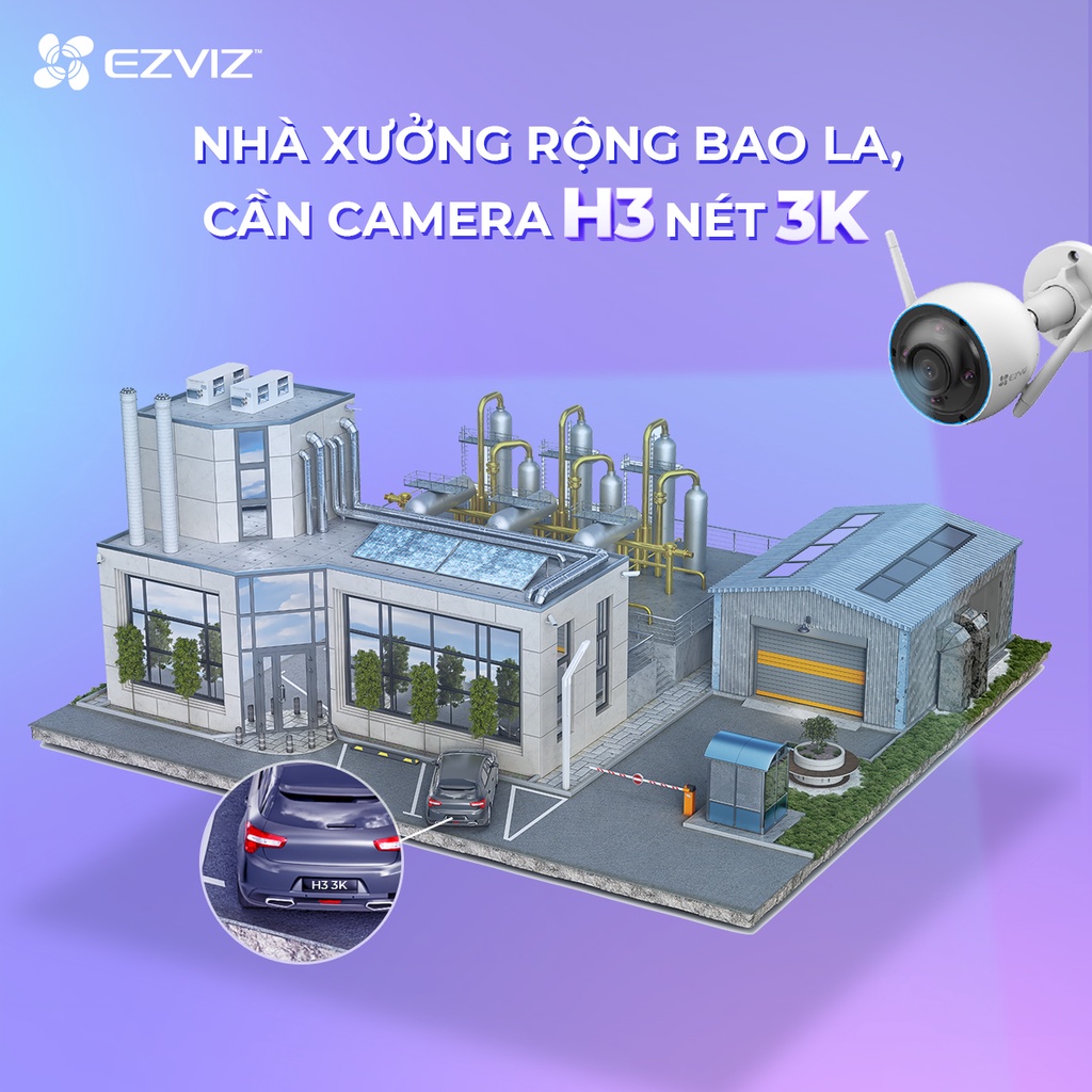 Tại video Camera EZVIZ H3 3K độ phân giải 5MP, đàm thoại 2 chiều, camera ngoài trời,vẫy tay gọi điện báo động