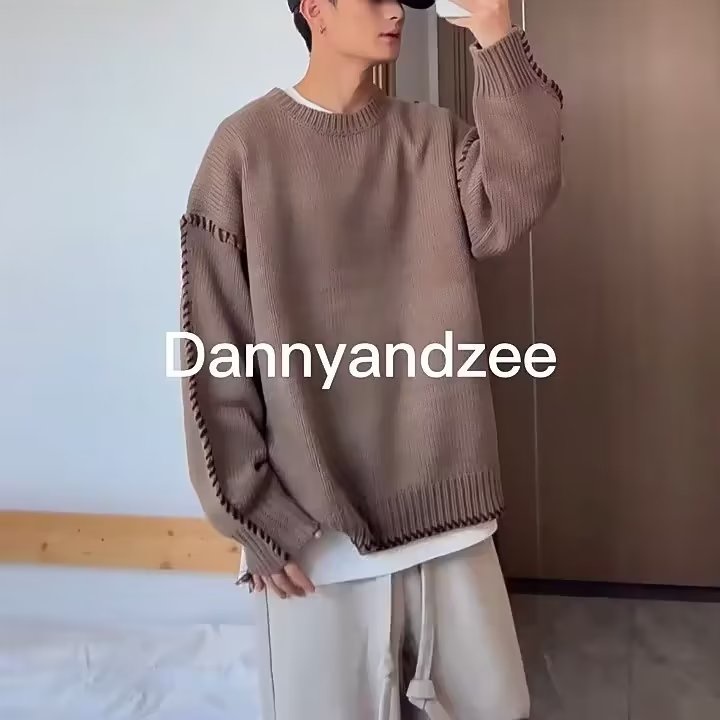 Áo Khoác Len Dáng Rộng Dày Dặn Thời Trang Cho Nam