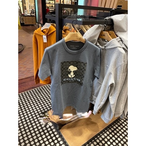 Áo Thun Cổ Tròn Ngắn Tay In LOGO COACH CE544 Thời Trang Dành Cho Nam
