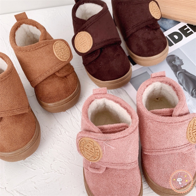 Giày Bốt Cổ Thấp Đế Mềm Chống Trượt Cho Bé