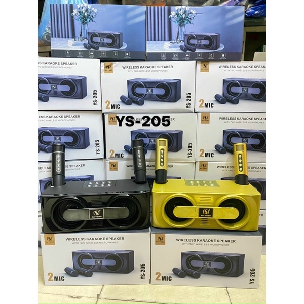 Loa bluetooth Ys-205 kèm 2 micro Ko dây công suất 20W