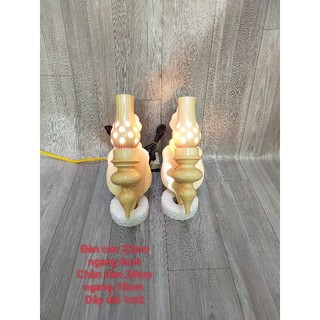 Đèn gỗ thông ốp tường 22cm ( kèm bóng đèn).