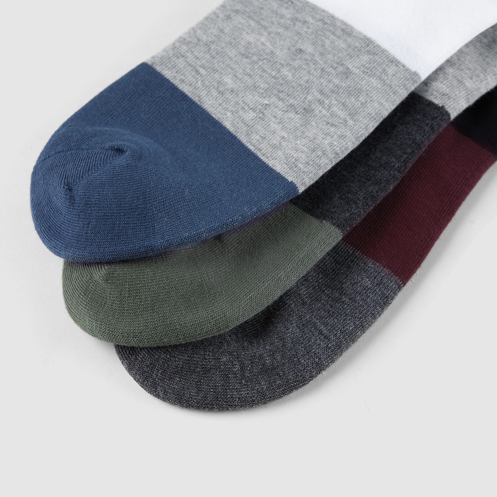 HLA - Bộ Ba Đôi Vớ Nam cao cấp Micro-elastic Breathable Soft Socks