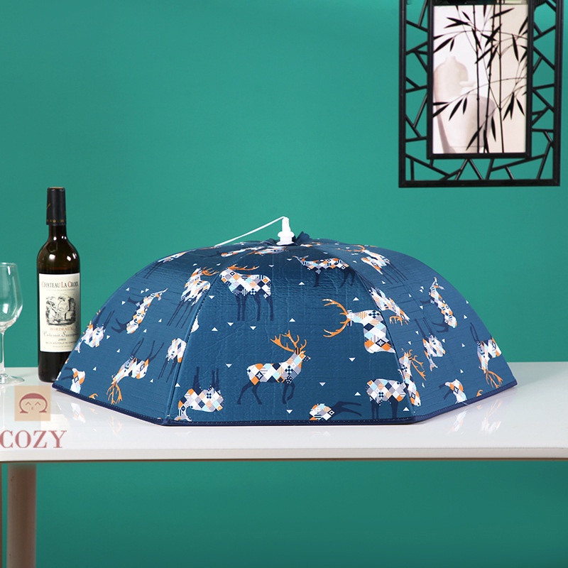 Lồng bàn giữ nhiệt đường kính 78cm, lồng bàn gấp gọn Cozy Style, chống thấm, 3 lớp cách nhiệt, khung kim loại bền bỉ